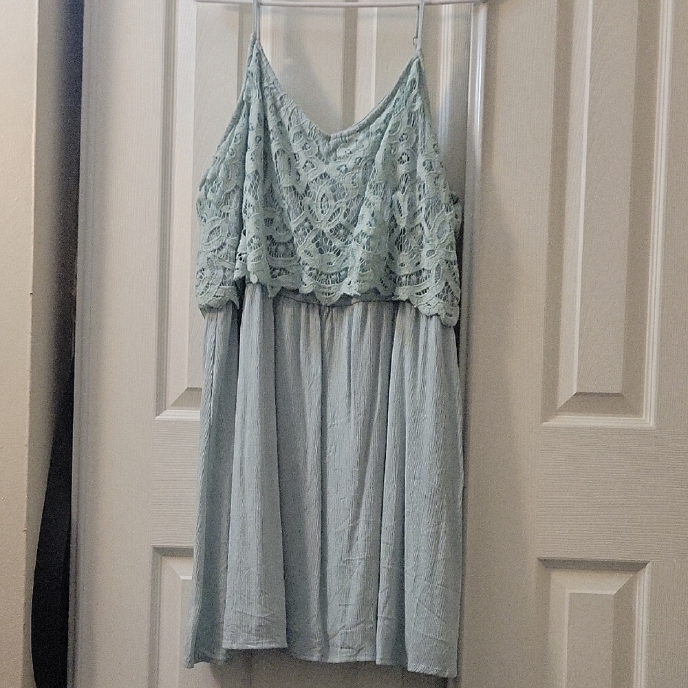 Women's XXL Eyeshadow Light Blue Lace Dress